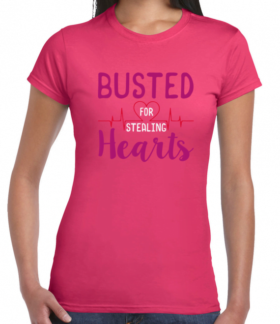 Busted For Stealing Hearts T-Shirt