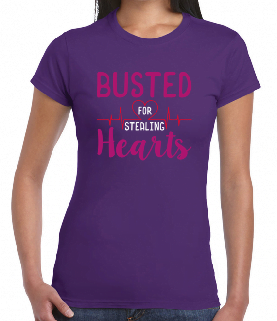 Busted For Stealing Hearts T-Shirt